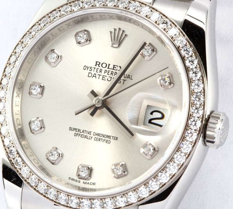 Rolex 116244 Silver Diamond Dial
