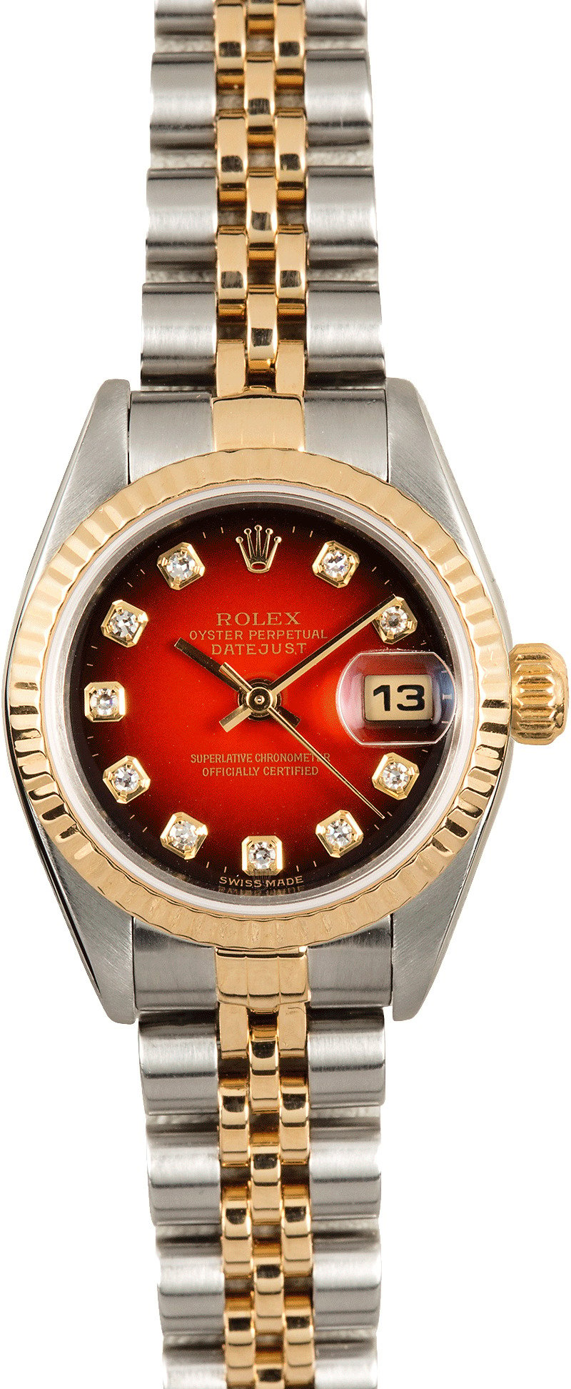rolex datejust red face