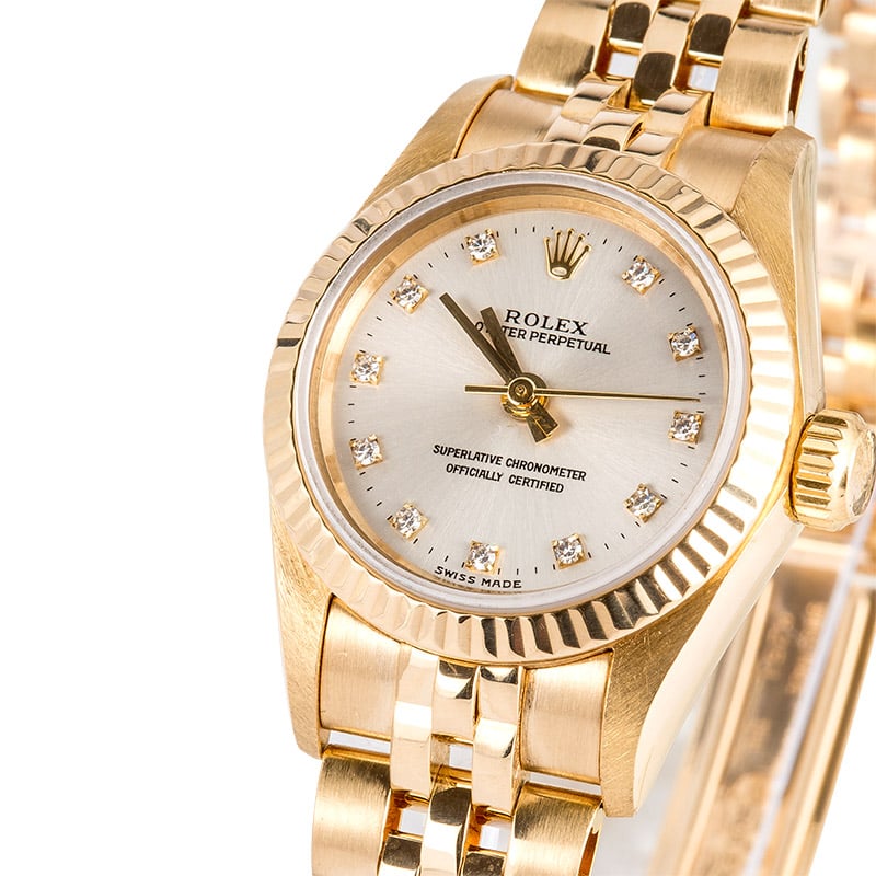 Ladies Rolex Oyster Perpetual 67198 Honeycomb