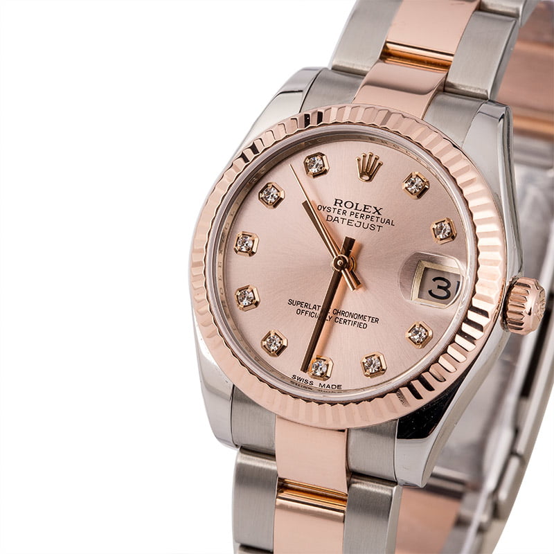 Pre-Owned Rolex Datejust 178271 Two Tone Everose Oyster