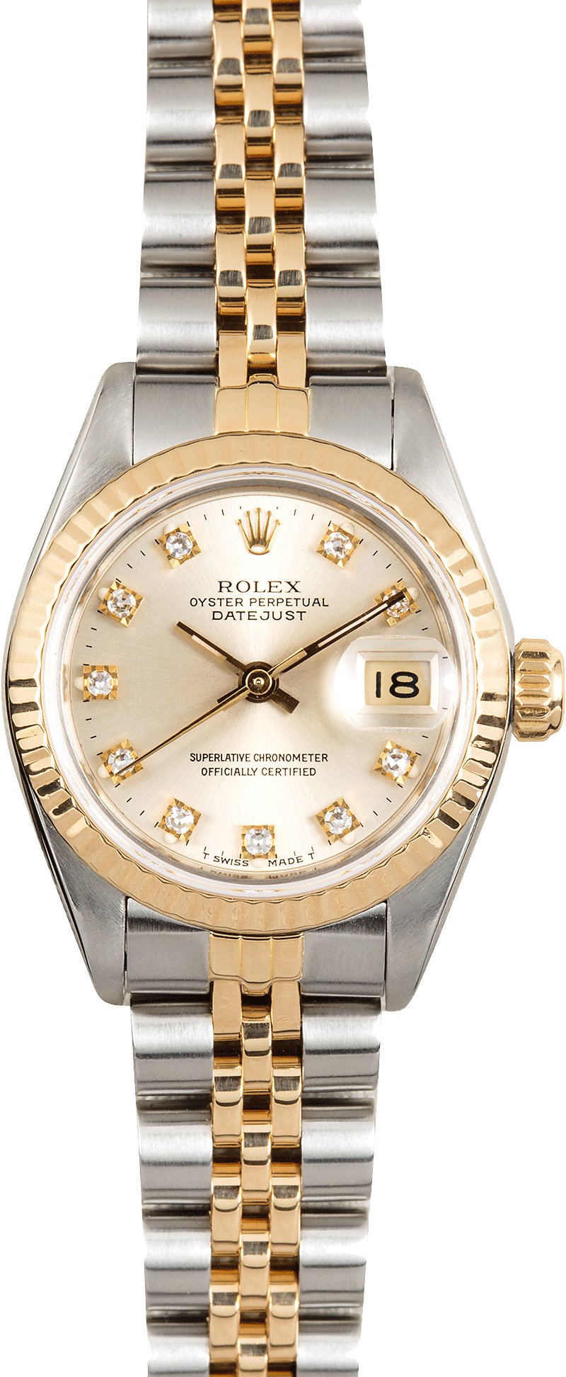 Rolex Ladies Datejust 69173 Silver Diamond