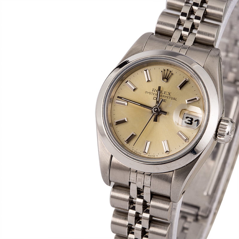 Pre-Owned Rolex Ladies Datejust 69160 Aged Silver Dial