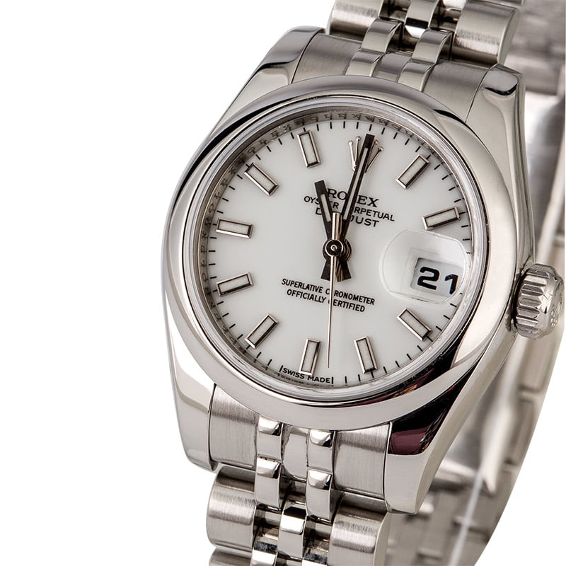 Pre Owned Rolex Ladies Datejust 179160 White Dial T