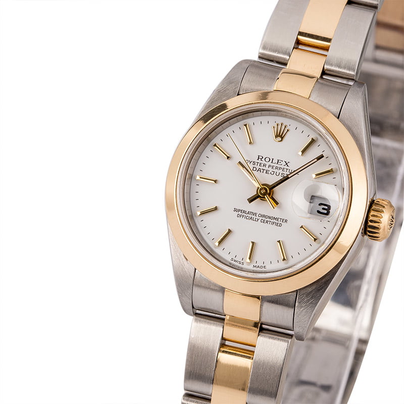 Pre-Owned Rolex Lady Datejust 79163 White Dial