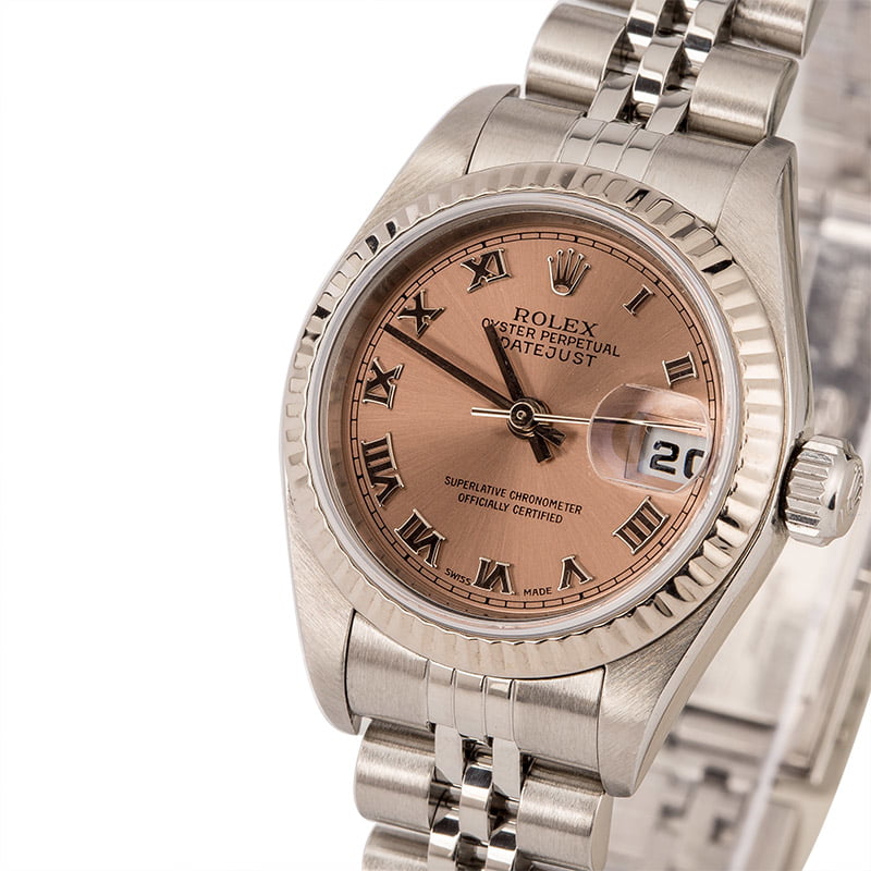 Pre Owned Rolex Lady Datejust 79174 Roman Salmon Dial