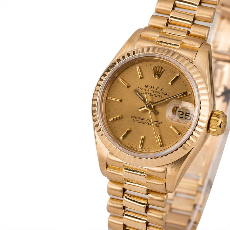 Used Rolex Lady President 69178 Champagne Dial