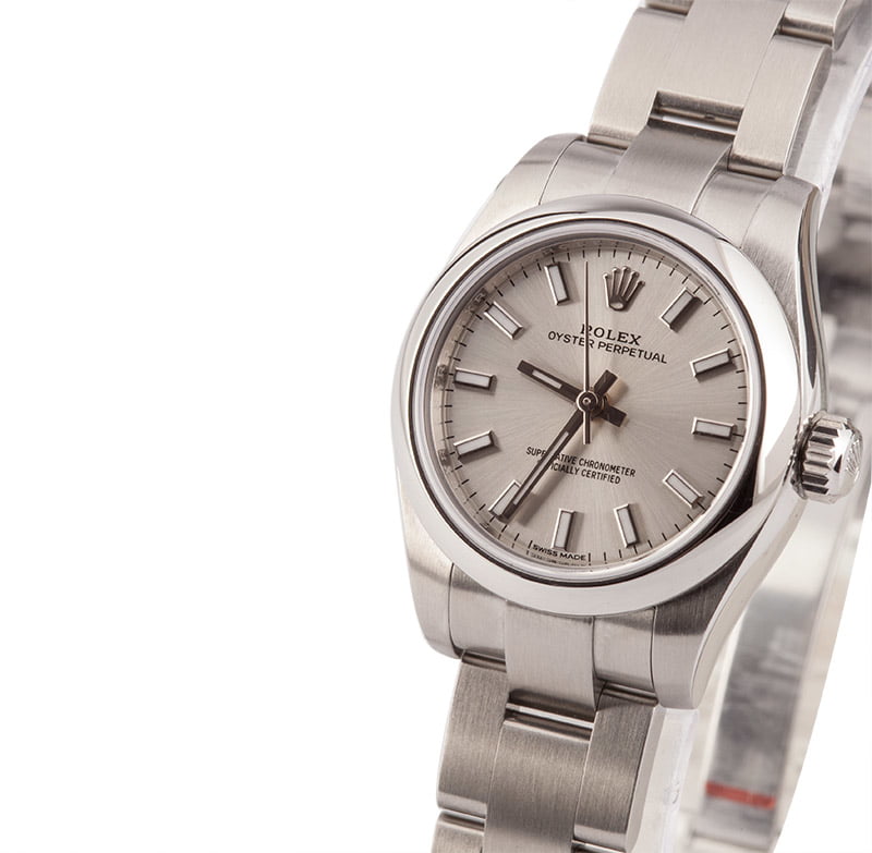 Used Rolex Oyster Perpetual 176200 Silver Luminous Dial