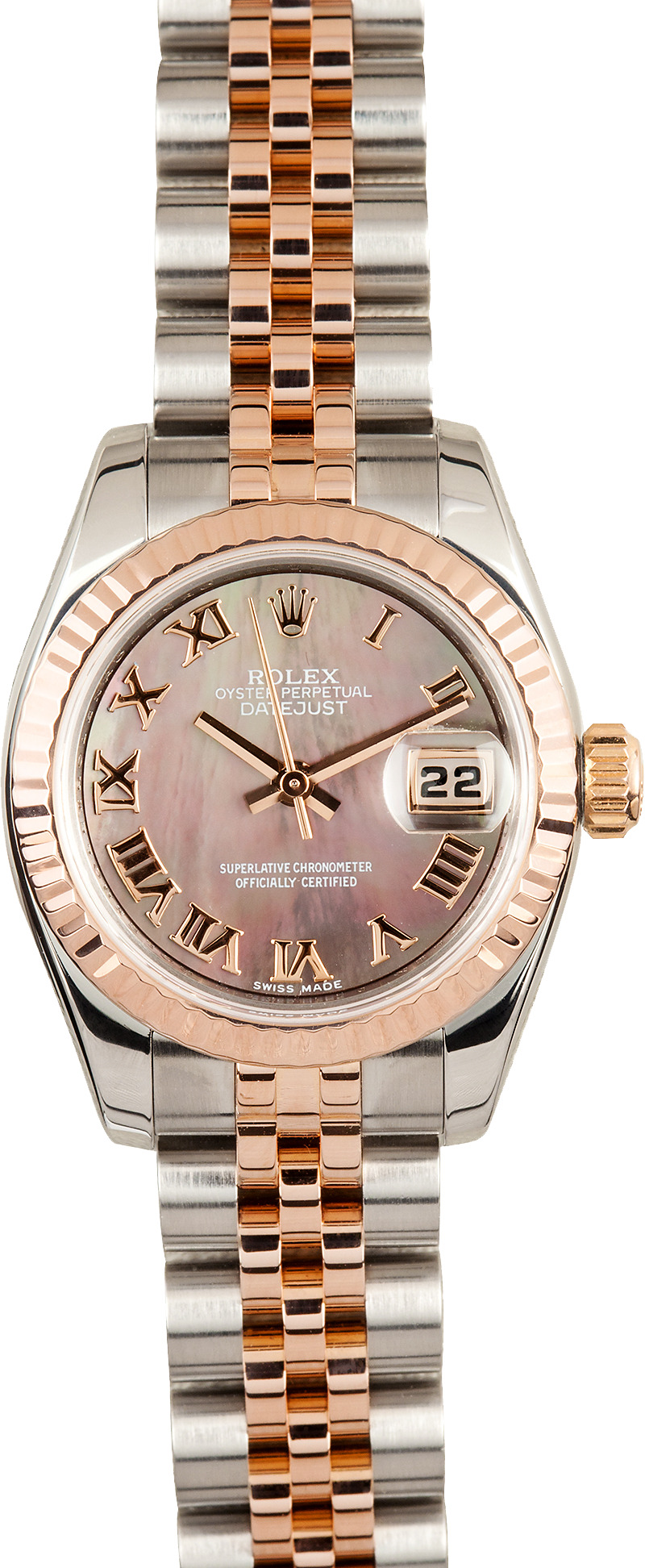 Used Lady Rolex DateJust Rose Gold 