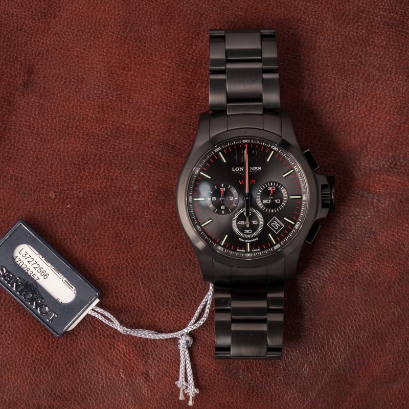Buy Black Longines Conquest L3.727.2.56.6 | Bob's Watches - Sku: L37272566