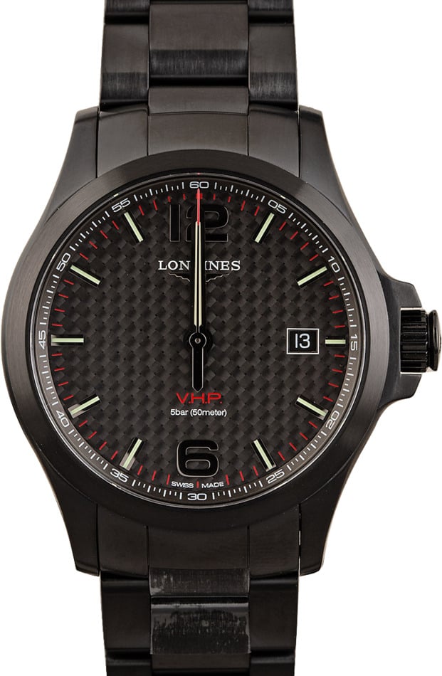 Longines Conquest V.H.P. Black PVD Stainless Steel