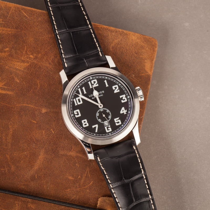 Longines Heritage Military Black Arabic Dial