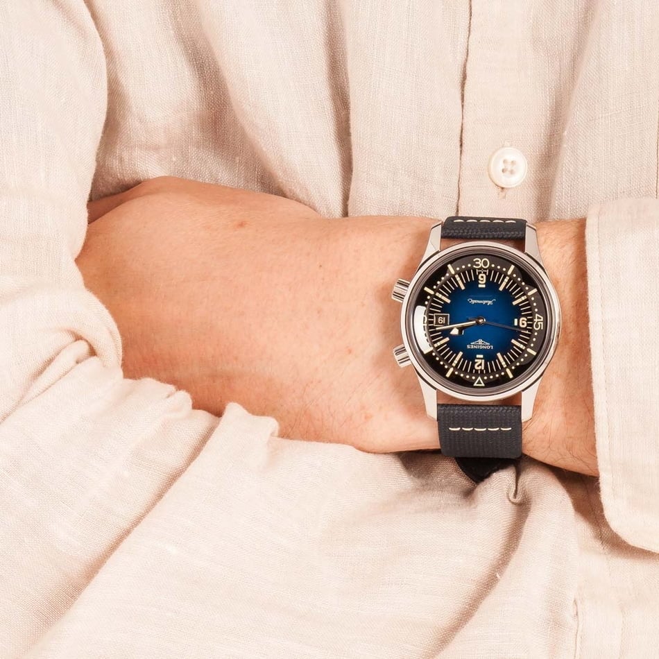 Longines Legend Diver Watch Blue Arabic Dial