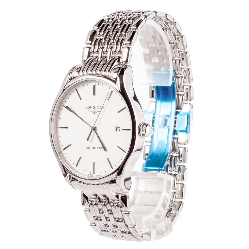 Mens Longines Lyre Stainless Steel White Dial