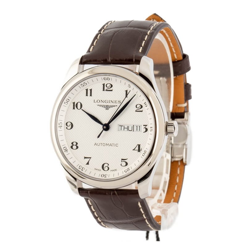 Longines Master Collection Steel on Leather Strap