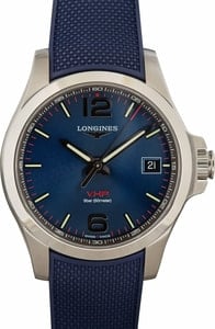 Longines Conquest V.H.P. 41MM Steel on Rubber Strap