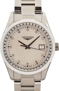 Ladies Longines Conquest Mother of Pearl Diamond Dial