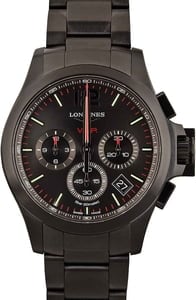 Longines Conquest Black PVD Stainless Steel