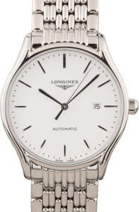 Mens Longines Lyre Stainless Steel White Dial