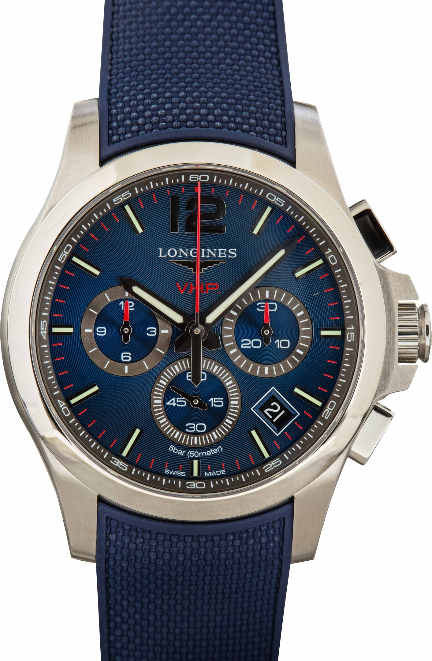 Buy Longines Conquest V.H.P. L3.717.4.96.9 Bob s Watches Sku L37174969