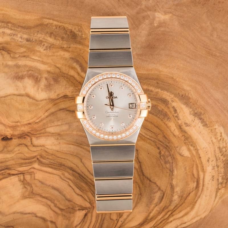 Omega Constellation Stainless Steel & Red Gold