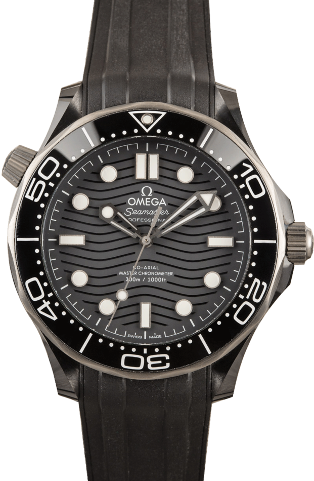 Omega Seamaster Mens Ceramic Bezel & Wave Dial 43.5MM Rubber Strap, B&P (2019) Omega Seamaster Mens Ceramic Bezel & Wave Dial 43.5MM Rubber Strap, B&P (2019)