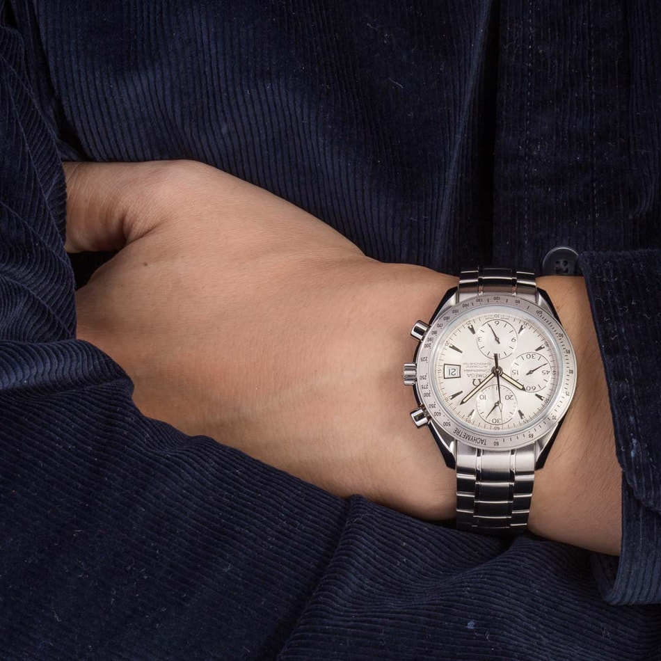 Omega Speedmaster Date / Day-Date Silver Dial