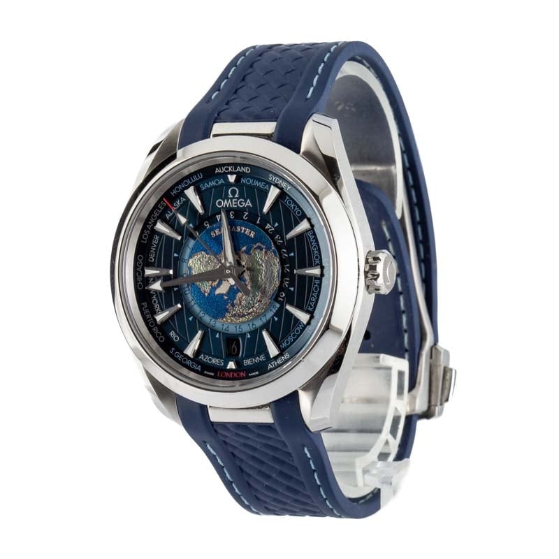 Omega Seamaster Aqua Terra 150M Worldtimer Blue Dial