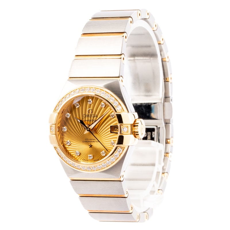 Ladies Omega Constellation Champagne Supernova Dial