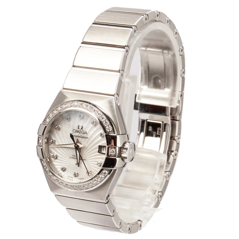 Ladies Omega Constellation Diamond Dial & Bezel