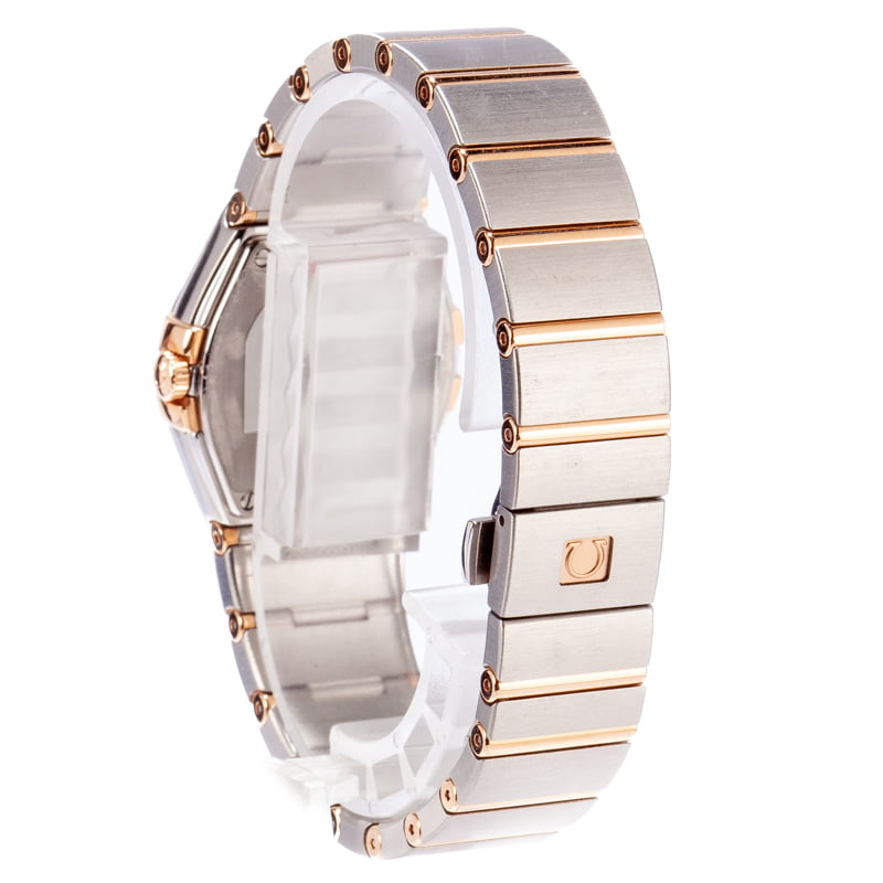 Ladies Omega Constellation Mother Of Pearl Wavy Diamond Dial