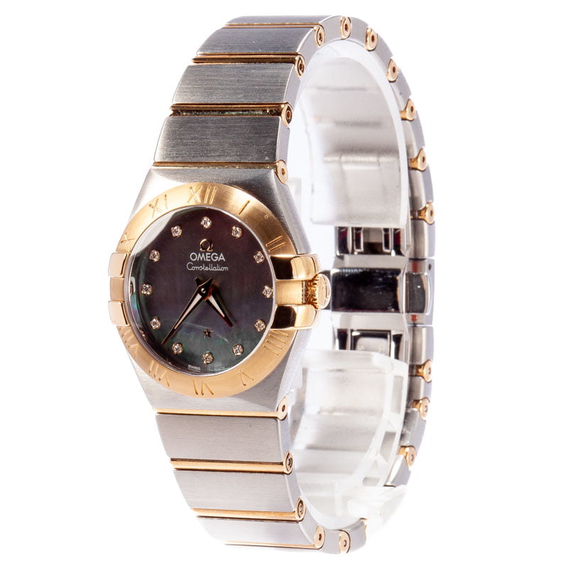 Ladies Omega Constellation Tahiti Mother of Pearl Diamond Dial