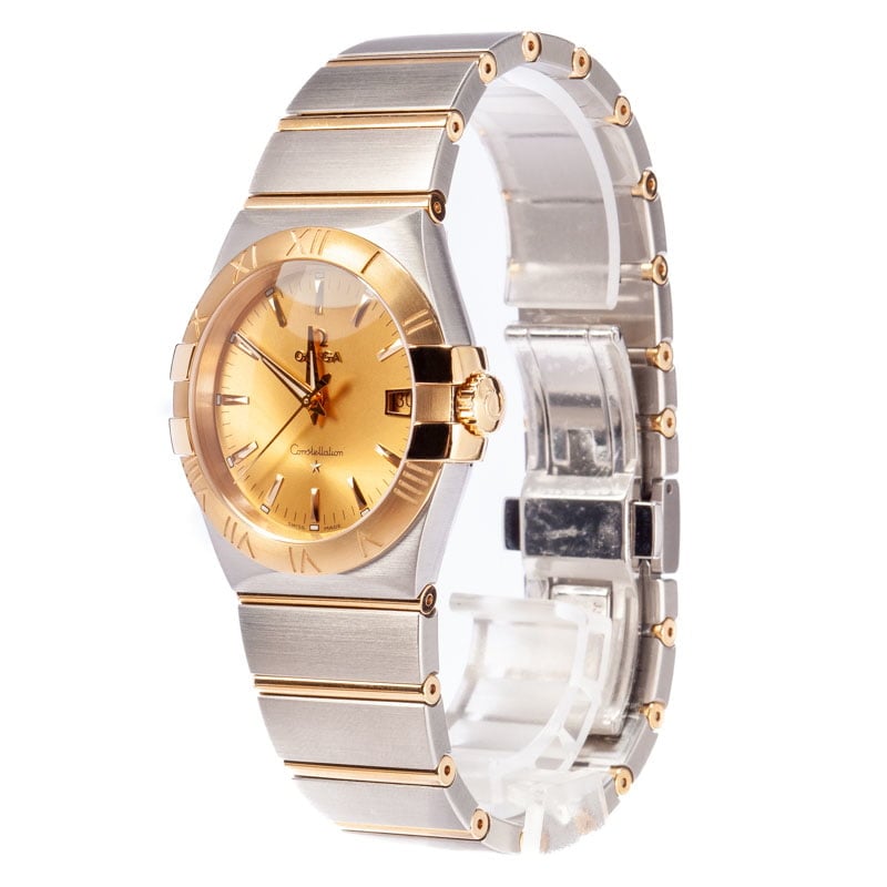 Omega Constellation Yellow Gold & Steel Champagne Dial