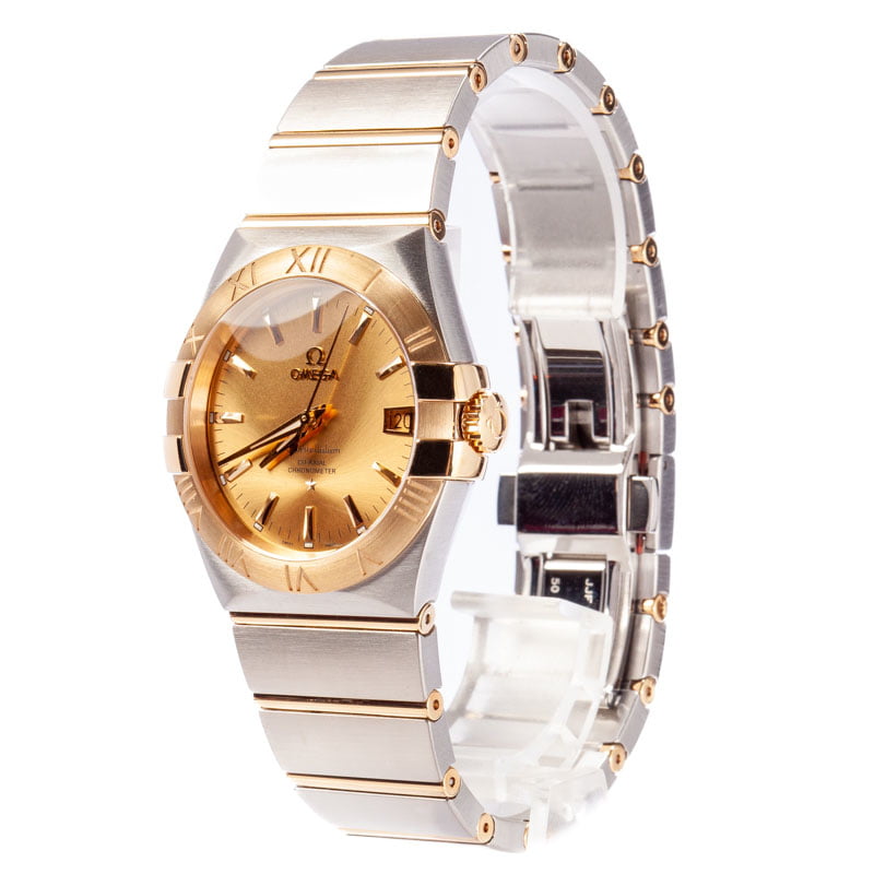 Omega Constellation Steel & 18k Gold Champagne Dial