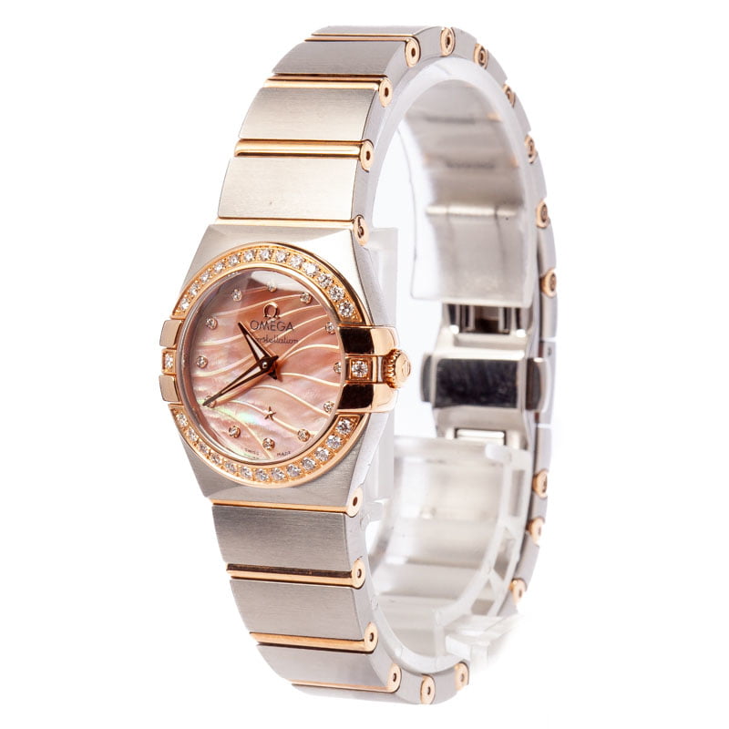 Omega Constellation Wavy Mother of Pearl Diamond Dial