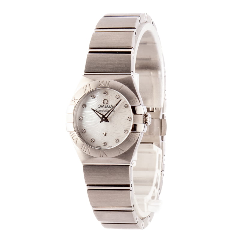 Omega Constellation Quartz White Diamond Dial