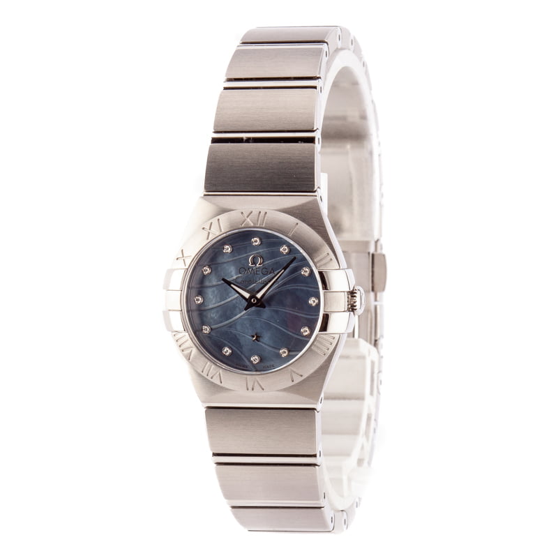 Womens Omega Constellation Blue Diamond Dial