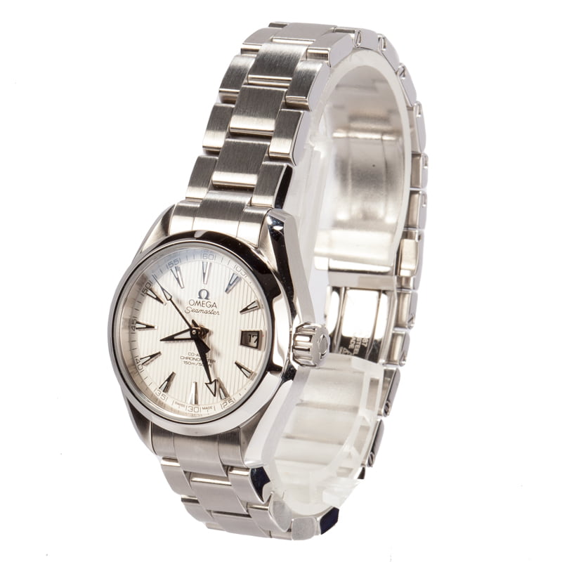 Ladies Omega Seamaster Aqua Terra Silver Dial