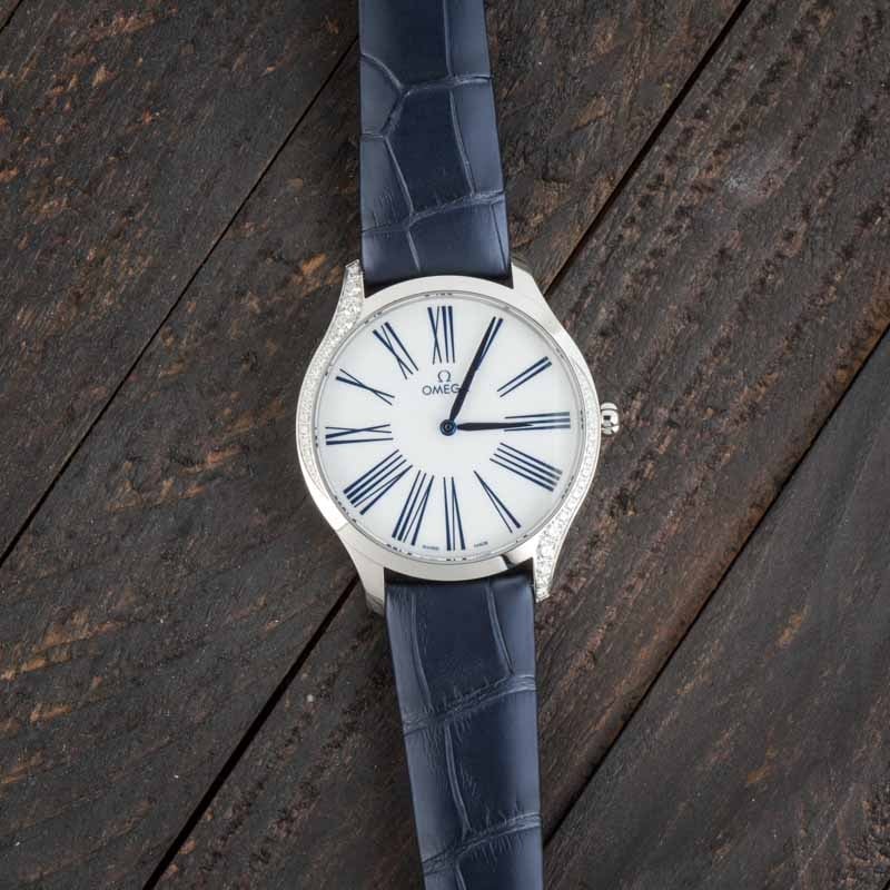 Omega De Ville Tresor White Roman Dial