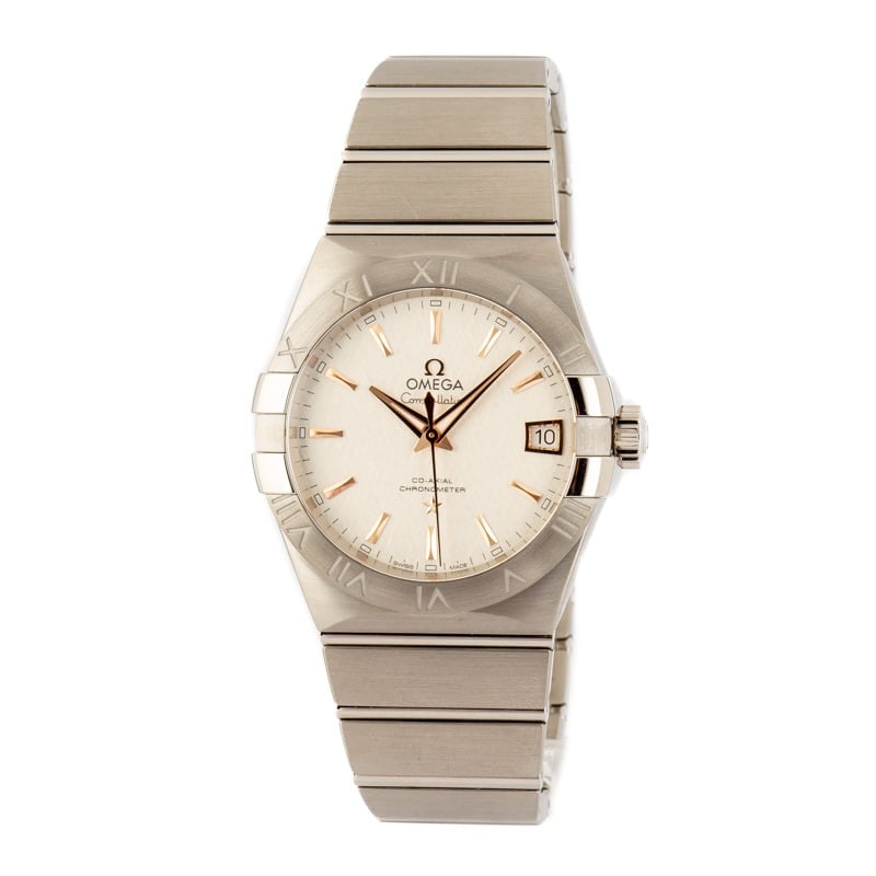 Omega Constellation Opaline Silvery Silk Dial