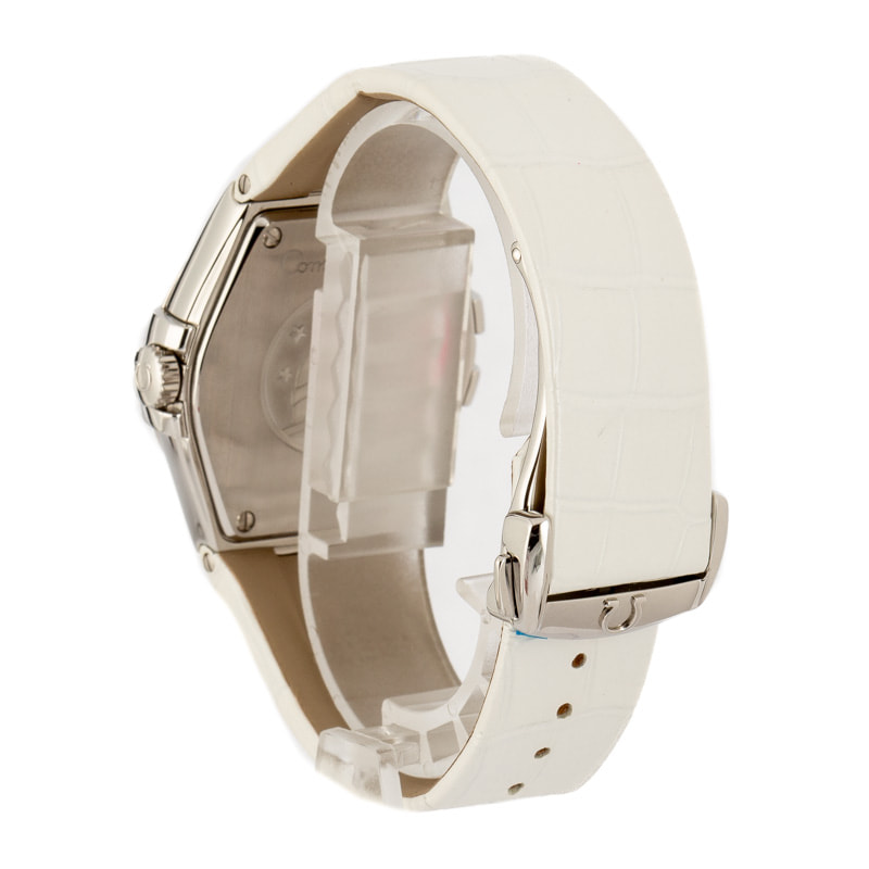 Omega Constellation Steel on White Leather Strap
