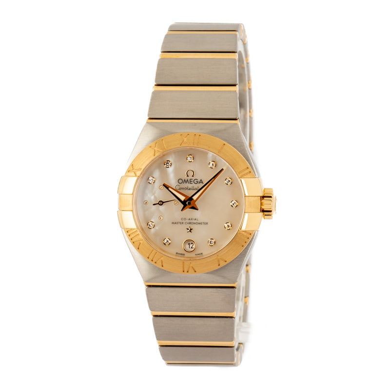 Omega Constellation Petite Second Mother of Pearl Diamond Dial