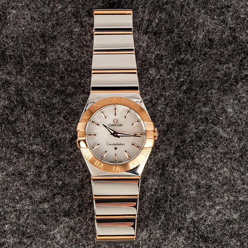 Womens Omega Constellation Steel & Red Gold