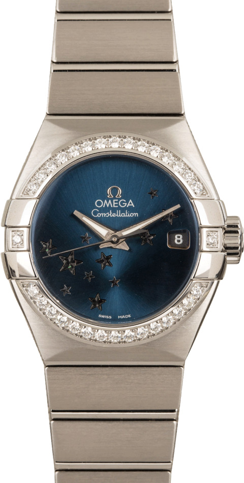 Ladies Omega Constellation Blue Star Dial