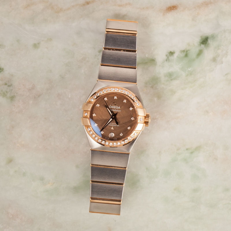 Ladies Omega Constellation Brown Dial