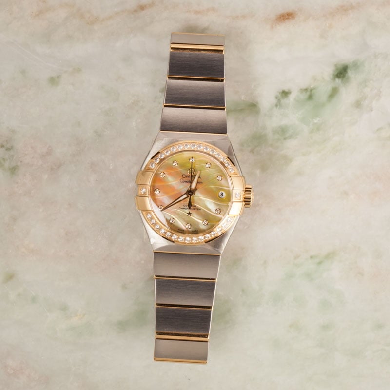 Ladies Omega Constellation Champagne Mother of Pearl Dial