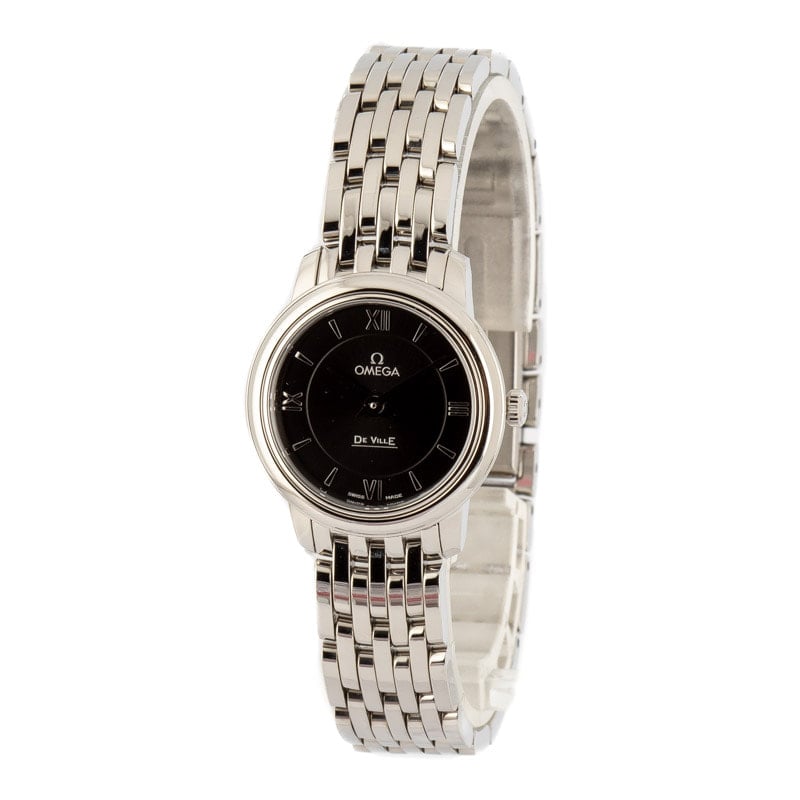 Ladies Omega De Ville Prestige Black Dial