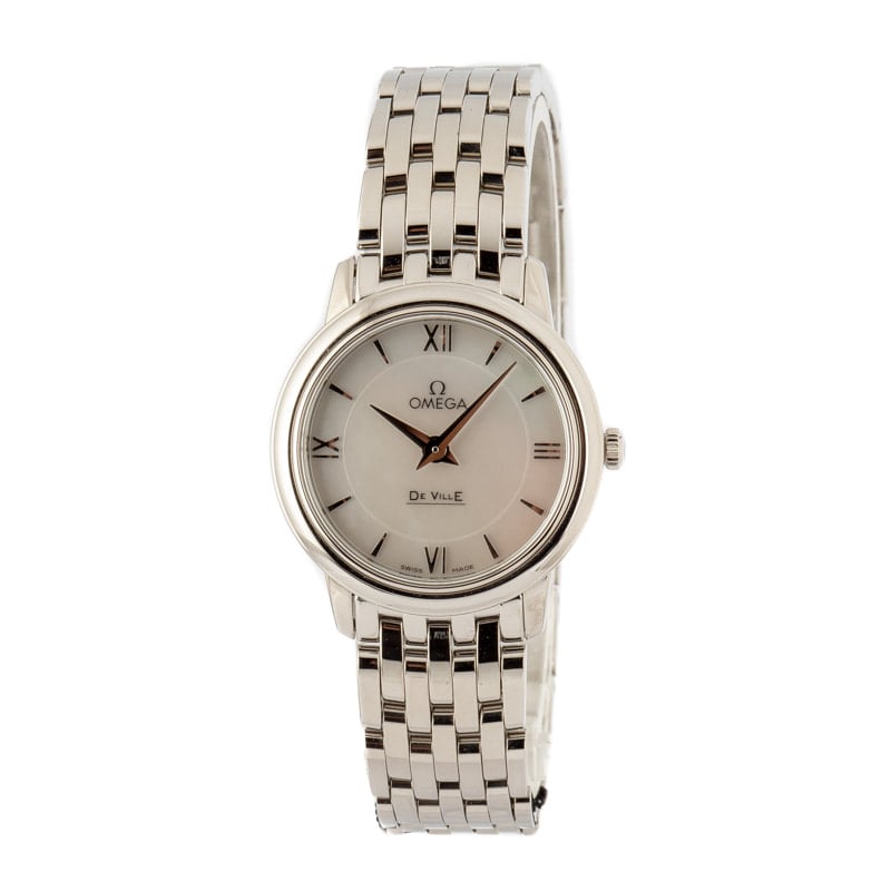 Womens Omega De Ville Prestige Mother of Pearl Dial