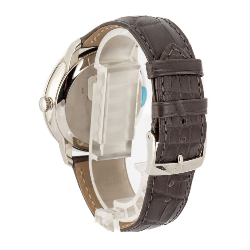 Omega De Ville Prestige Grey Roman Dial & Leather Strap