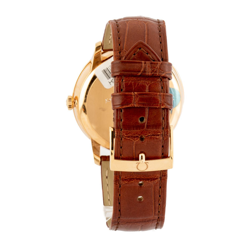 Omega De Ville Prestige Red Gold on Leather Strap