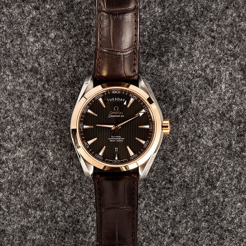 Omega Seamaster Aqua Terra Steel & 18k Red Gold